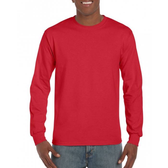 Gildan Ultra férfi hosszúujjú póló, Red, L