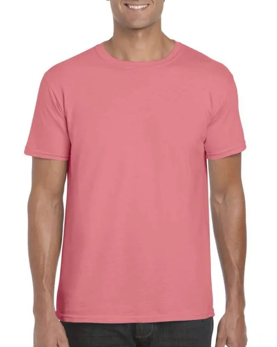 Gildan SoftStyle férfi póló, Coral Silk, L - Coral Silk<br><small>GO-GI64000CLK-3</small>