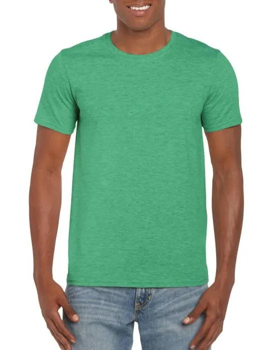 Gildan SoftStyle férfi póló, Heather Irish Green, 2XL - Heather Irish Green<br><small>GO-GI64000HIG-5</small>