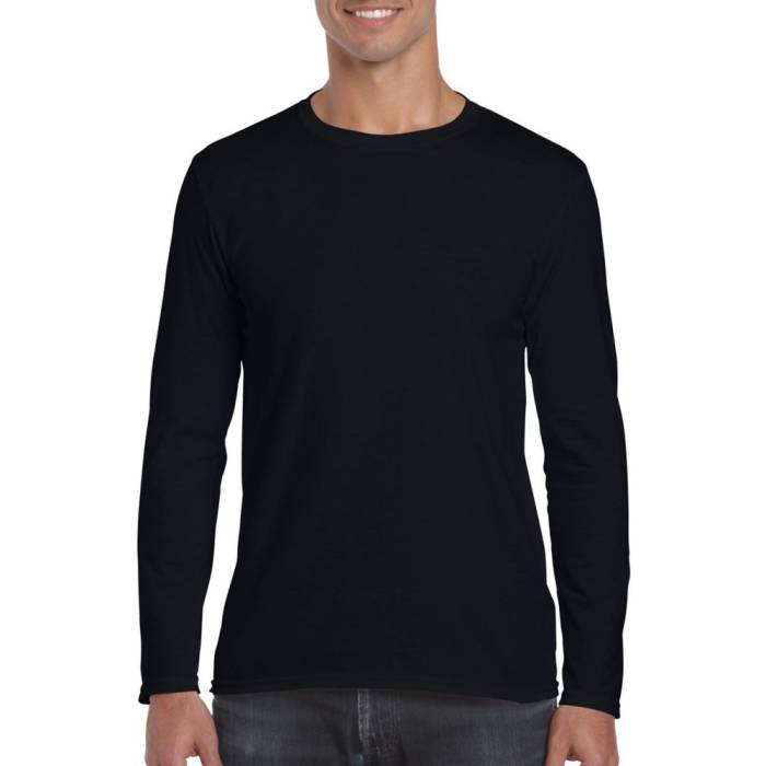 Gildan SoftStyle férfi hosszúujjú póló, Black, 3XL - Black<br><small>GO-GI64400BL-6</small>