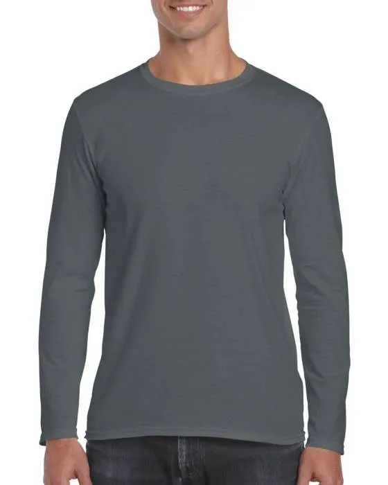 Gildan SoftStyle férfi hosszúujjú póló, Charcoal, L