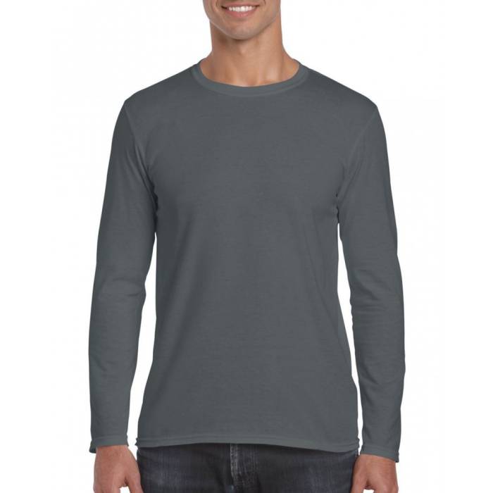 Gildan SoftStyle férfi hosszúujjú póló, Charcoal, 3XL - Charcoal<br><small>GO-GI64400CH-6</small>