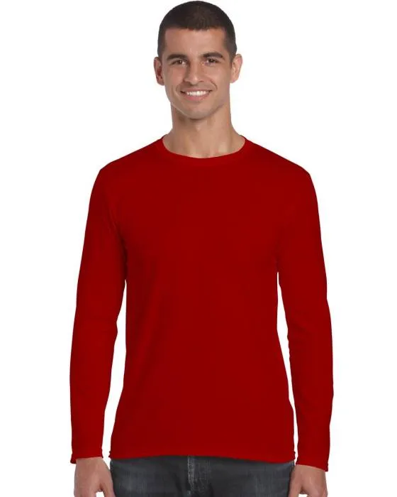 Gildan SoftStyle férfi hosszúujjú póló, Red, XL
