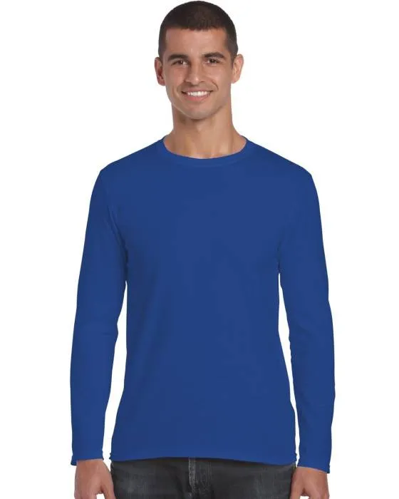 Gildan SoftStyle férfi hosszúujjú póló, Royal, S - Royal<br><small>GO-GI64400RO-1</small>