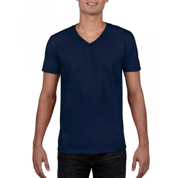 Gildan SoftStyle férfi V-nyakú póló, Navy, XL - Navy<br><small>GO-GI64V00NV-4</small>