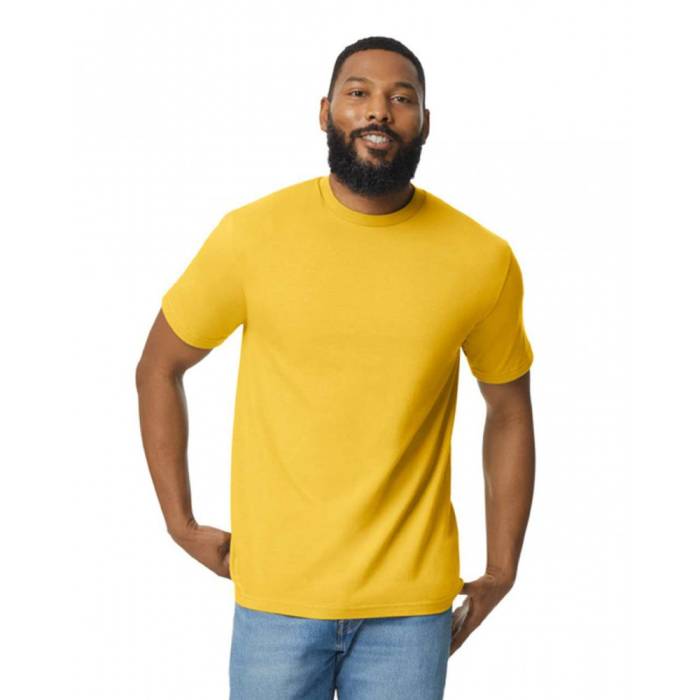 Gildan Softstyle Midweight férfi póló, Mustard, S