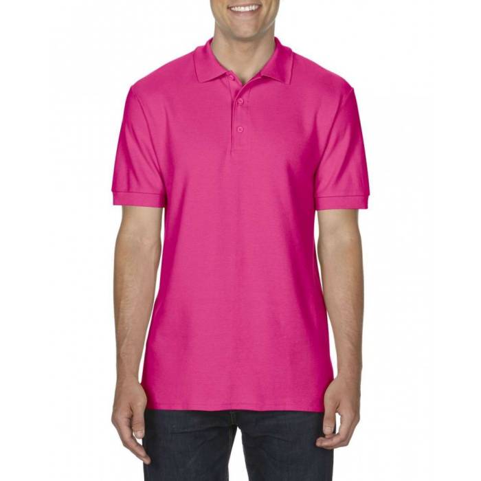 Gildan Premium férfi duplapiké póló, Heliconia, M