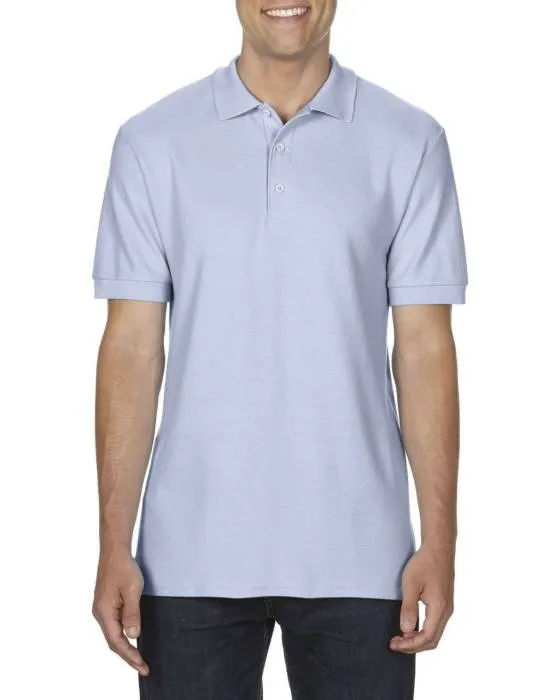 Gildan Premium férfi duplapiké póló, Light Blue, M - Light Blue<br><small>GO-GI85800LB-2</small>