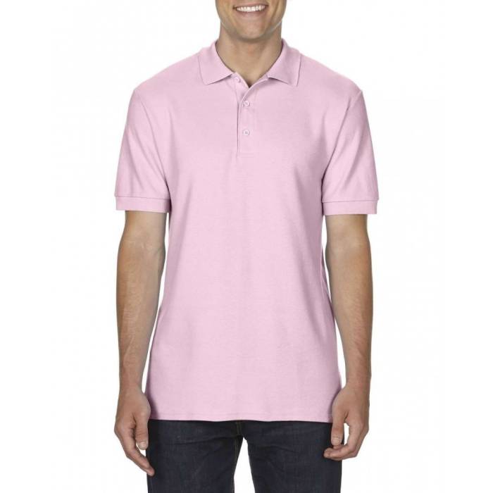 Gildan Premium férfi duplapiké póló, Light Pink, S - Light Pink<br><small>GO-GI85800LP-1</small>