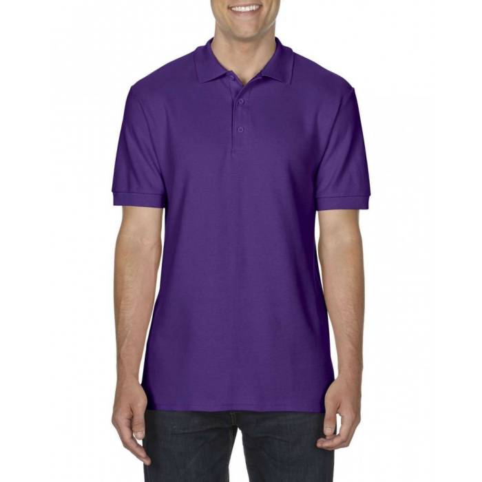 Gildan Premium férfi duplapiké póló, Purple, S