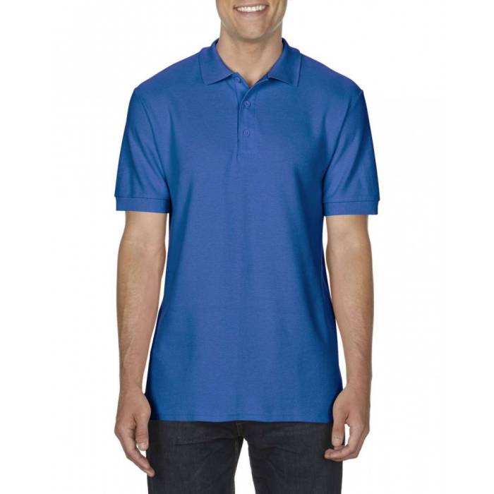 Gildan Premium férfi duplapiké póló, Royal, S
