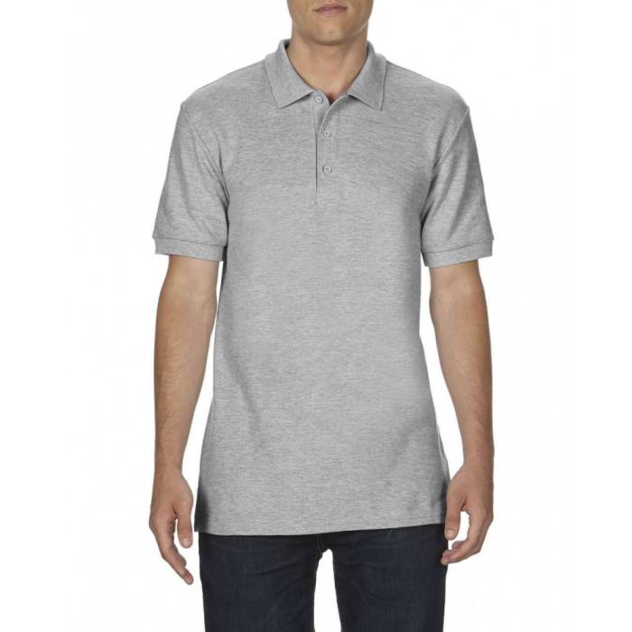 Gildan Premium férfi duplapiké póló, RS Sport Grey, S