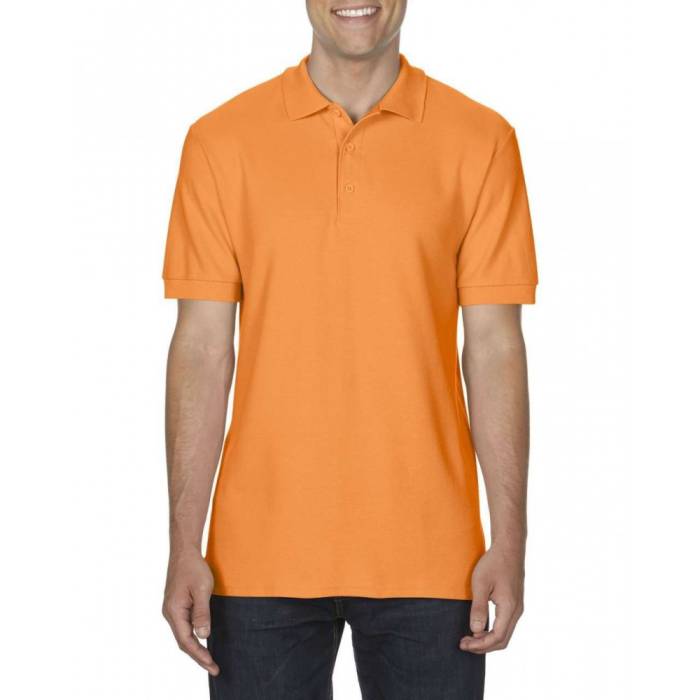 Gildan Premium férfi duplapiké póló, Tangerine, S
