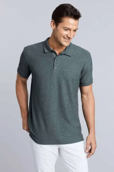Gildan Premium férfi duplapiké póló, Terracotta, XL - Terracotta<br><small>GO-GI85800TE-4</small>