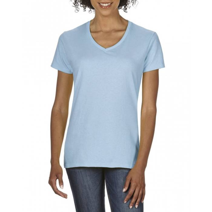 Gildan Premium női V-nyakú póló, Light Blue, 2XL - Light Blue<br><small>GO-GIL4100VLB-5</small>