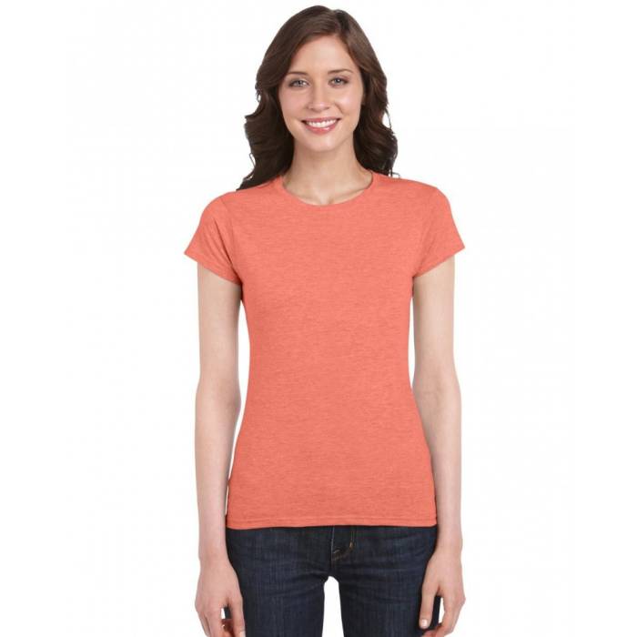 Gildan SoftStyle női póló, Heather Orange, M