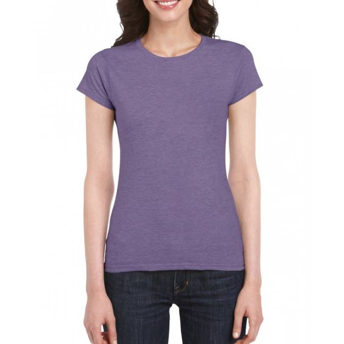 Gildan SoftStyle női póló, Heather Purple, XL