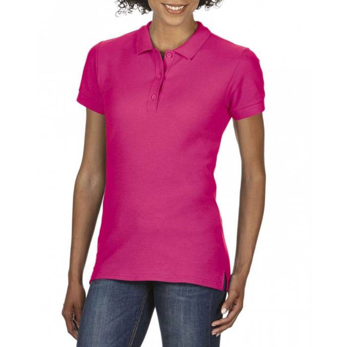 Gildan Premium női duplapiké póló, Heliconia, S