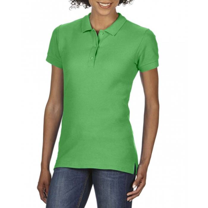 Gildan Premium női duplapiké póló, Irish Green, S