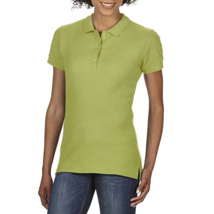 Gildan Premium női duplapiké póló, Kiwi, S
