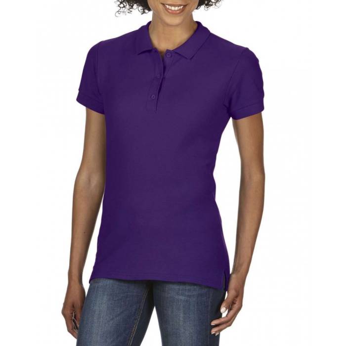 Gildan Premium női duplapiké póló, Purple, S