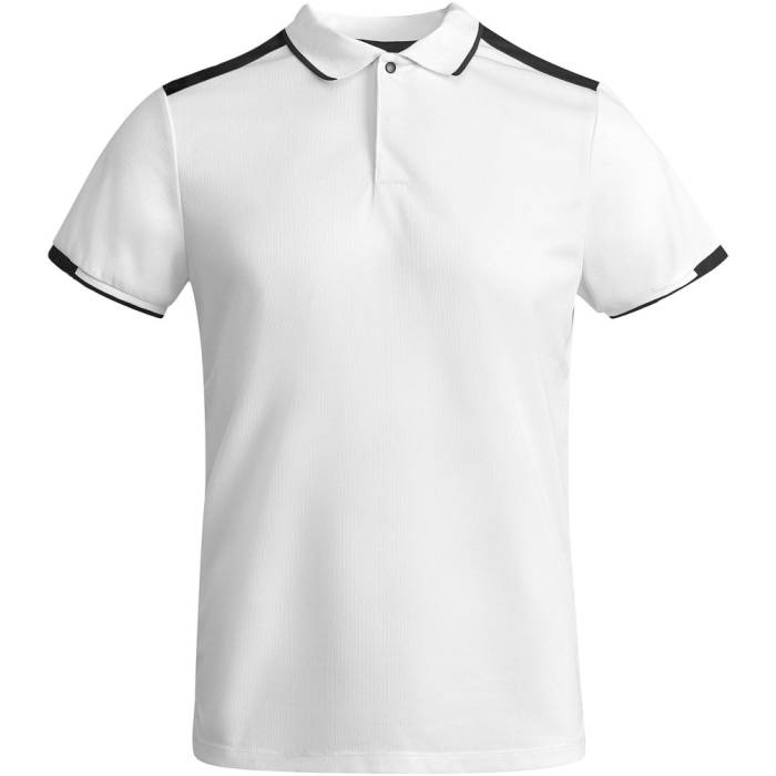 Tamil rövid ujjú gyerek sportpóló, white, solid black, 4...