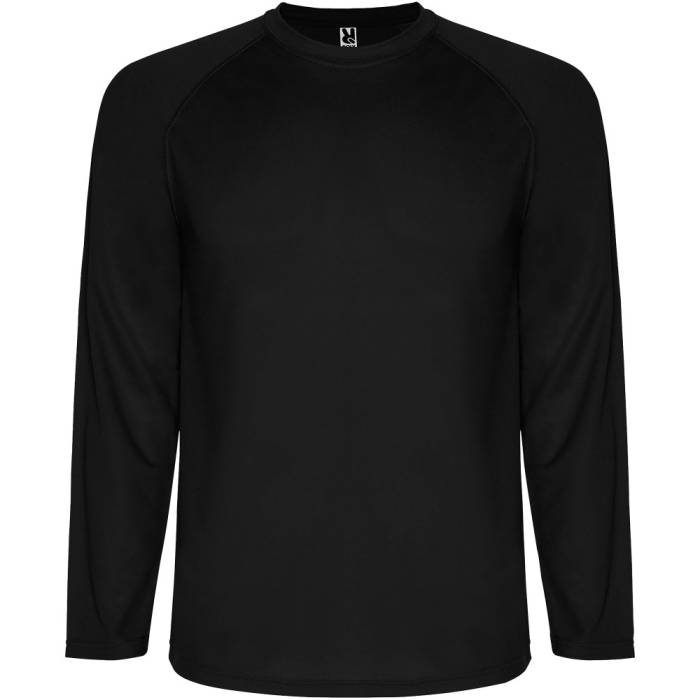 Roly Montecarlo hosszúujjú gyerek sportpóló, Solid black,  - Solid black...<br><small>GO-K04153OD</small>