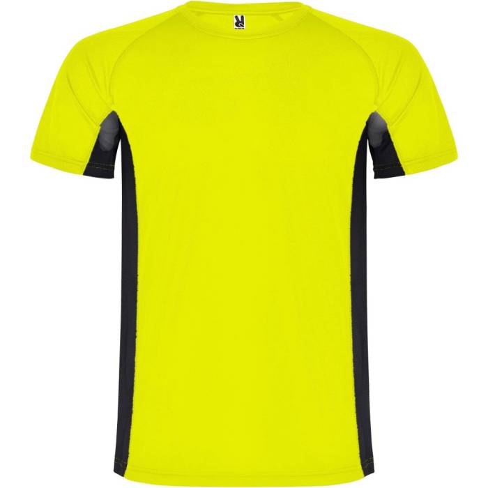 Shanghai rövid ujjú gyerek sportpóló, fluor yellow, solid ...