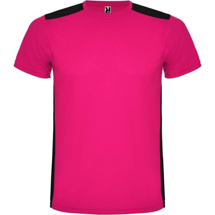 Detroit rövid ujjú gyerek sportpóló, fuchsia, solid black, - fuchsia, solid black...<br><small>GO-K66529CD</small>