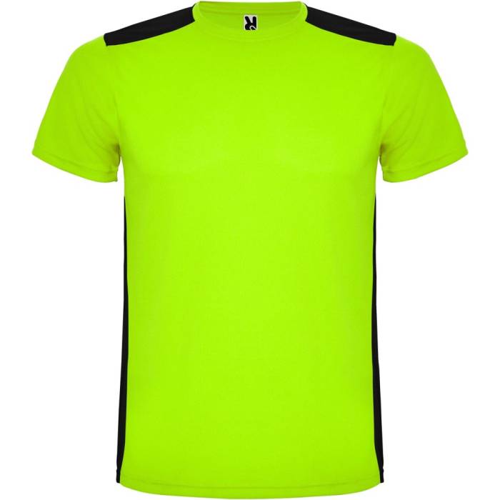 Detroit rövid ujjú gyerek sportpóló, lime, solid black, 4 - lime, solid black...<br><small>GO-K66529OD</small>