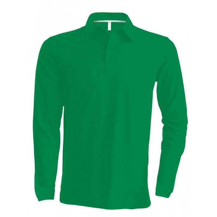 Kariban férfi hosszúujjú piké póló, Kelly Green, XL - Kelly Green<br><small>GO-KA243KL-4</small>