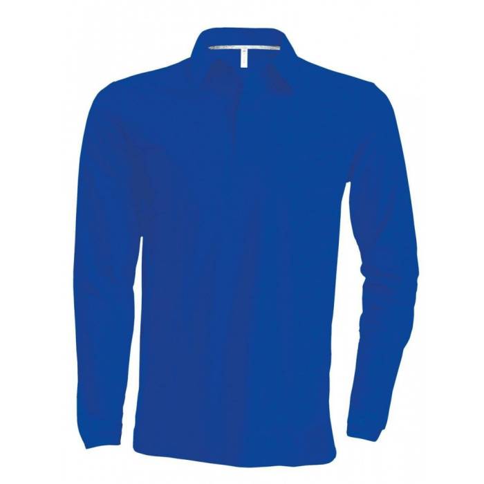 Kariban férfi hosszúujjú piké póló, Light Royal Blue, XL...