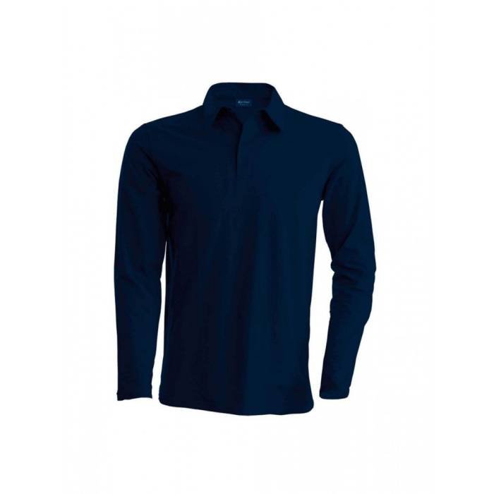 Kariban férfi hosszúujjú piké póló, Navy, XL - Navy<br><small>GO-KA243NV-4</small>