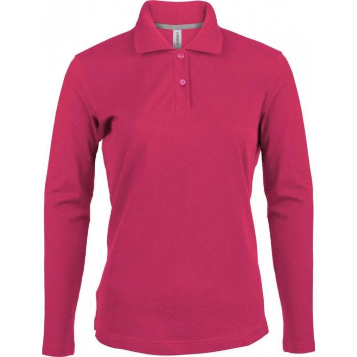 Kariban női hosszúujjú piképóló, Fuchsia, S - Fuchsia<br><small>GO-KA244FU-1</small>