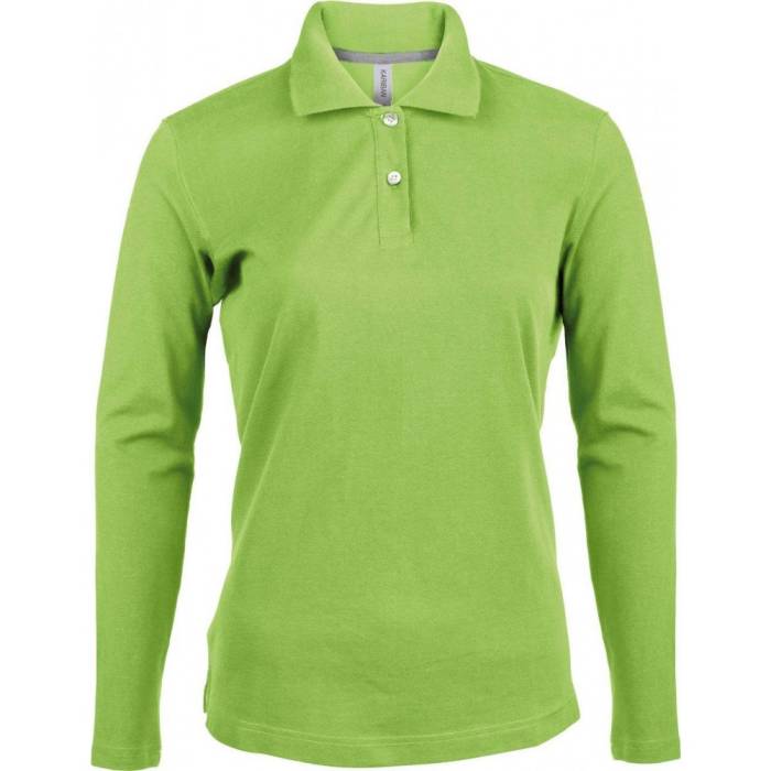 Kariban női hosszúujjú piképóló, Lime, XL - Lime<br><small>GO-KA244LI-4</small>