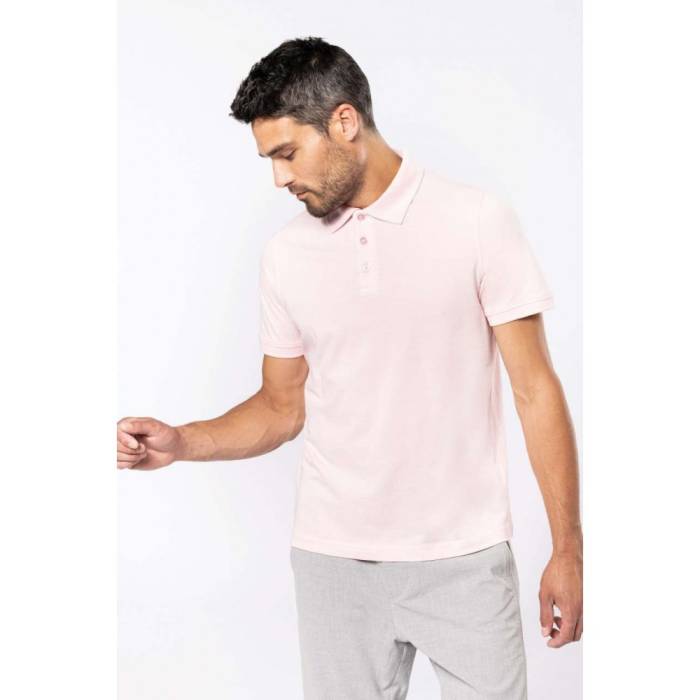 Kariban férfi piké póló, Pale Pink, S - Pale Pink<br><small>GO-KA254PP-1</small>