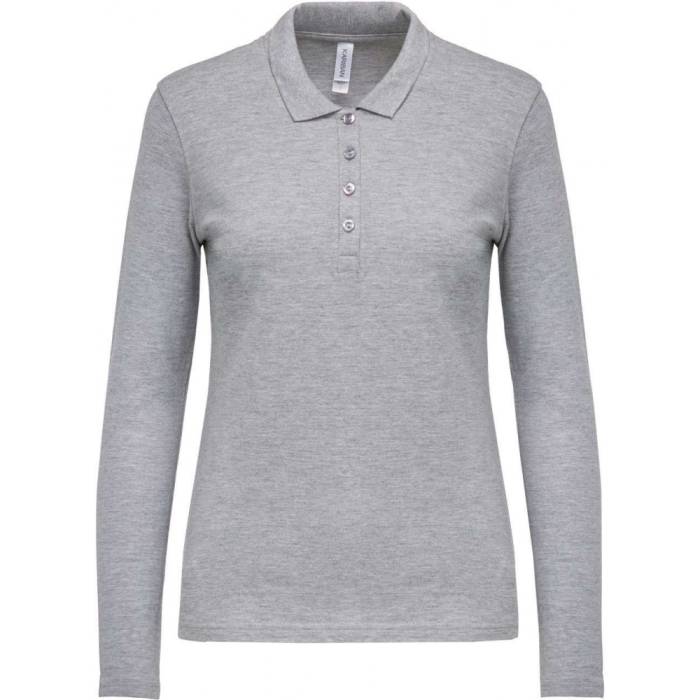 Kariban Női hosszúujjú piké póló, Oxford Grey, XS - Oxford Grey<br><small>GO-KA257OXG-0</small>