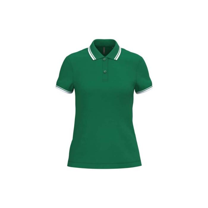 Kariban női rövidujjú galléros póló, Kelly Green/White, 2X - Kelly Green/White...<br><small>GO-KA273KL/WH-5</small>