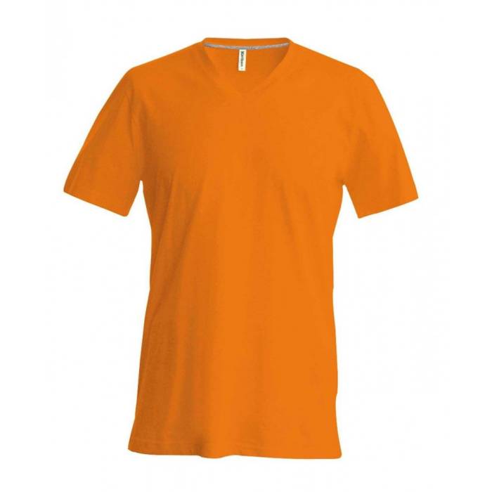 Kariban V-nyakú férfipóló, Orange, 3XL