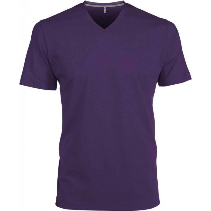 Kariban V-nyakú férfipóló, Purple, XL