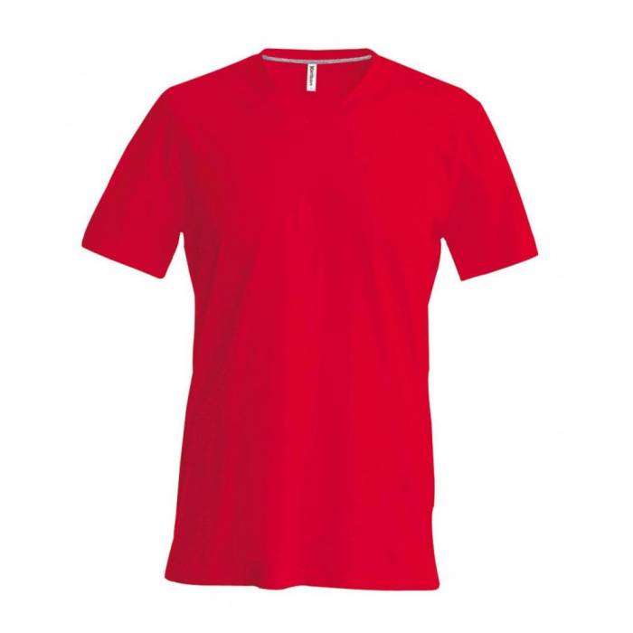 Kariban V-nyakú férfipóló, Red, XL