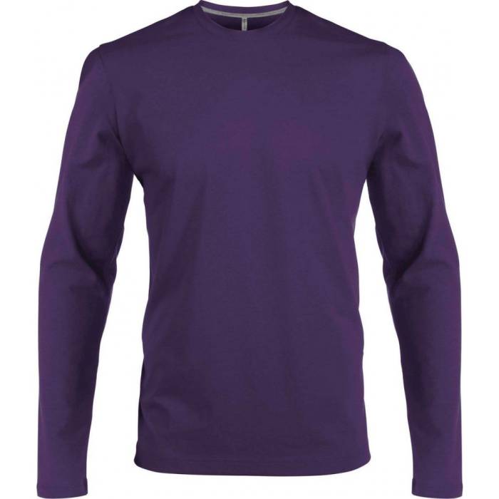 Kariban férfi hosszúujjú póló, Purple, XL