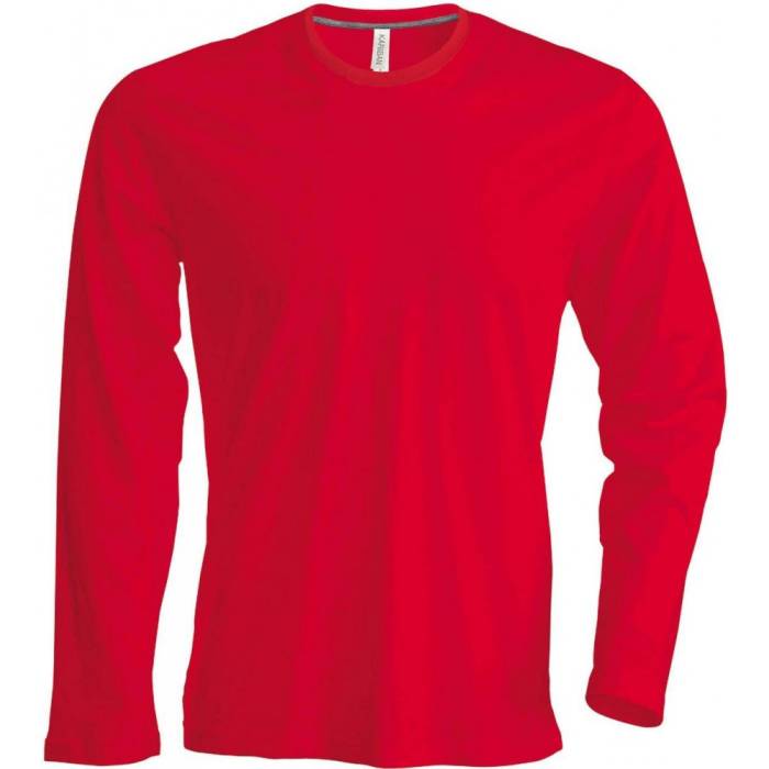 Kariban férfi hosszúujjú póló, Red, L