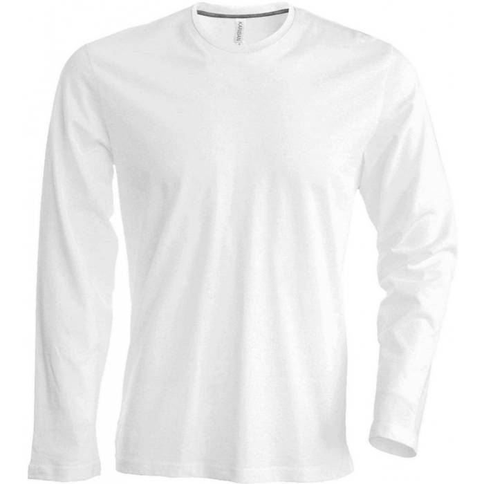 Kariban férfi hosszúujjú póló, White, 4XL