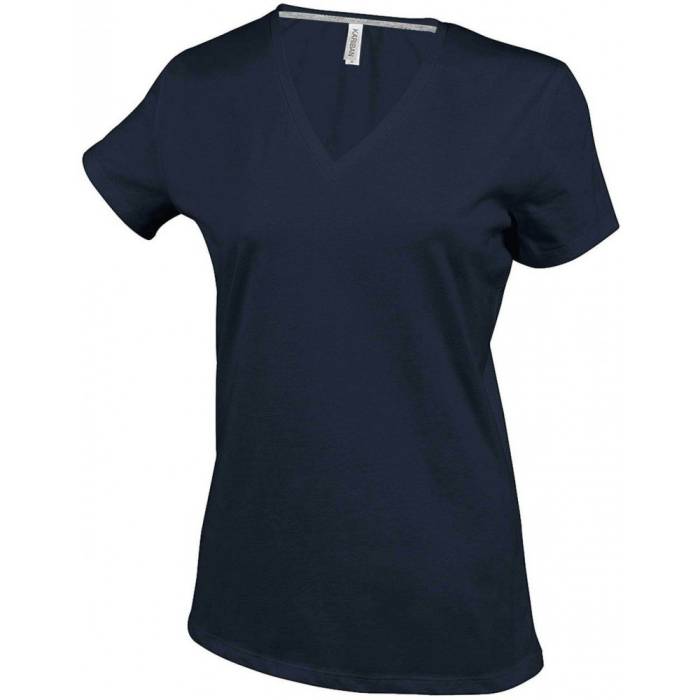 Kariban női V-nyakú póló, Dark Grey, XL - Dark Grey<br><small>GO-KA381DG-4</small>