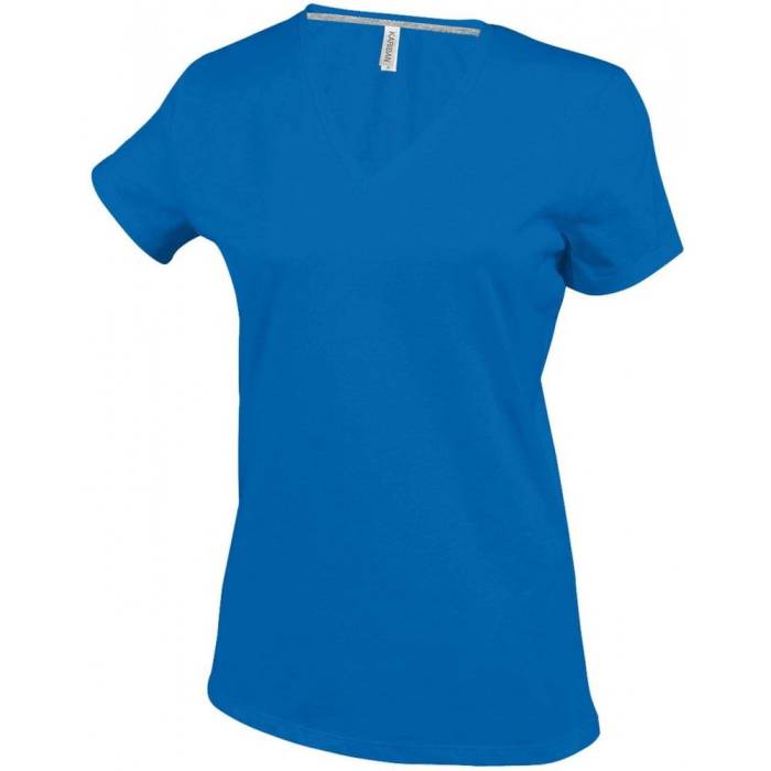 Kariban női V-nyakú póló, Light Royal Blue, L - Light Royal Blue<br><small>GO-KA381LRO-3</small>