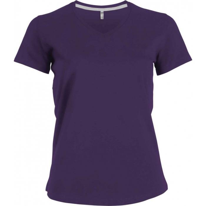 Kariban női V-nyakú póló, Purple, S - Purple<br><small>GO-KA381PU-1</small>