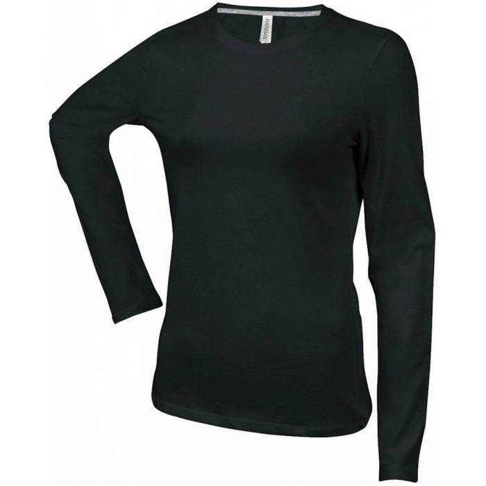 Kariban női hosszúujjú póló, Black, XL - Black<br><small>GO-KA383BL-4</small>