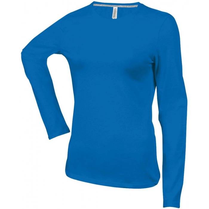 Kariban női hosszúujjú póló, Light Royal Blue, 2XL