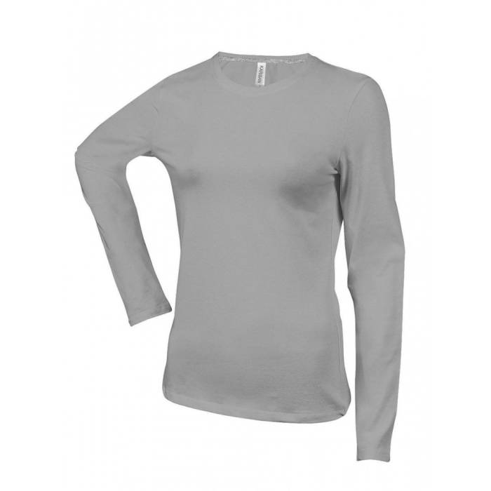 Kariban női hosszúujjú póló, Oxford Grey, S - Oxford Grey<br><small>GO-KA383OXG-1</small>